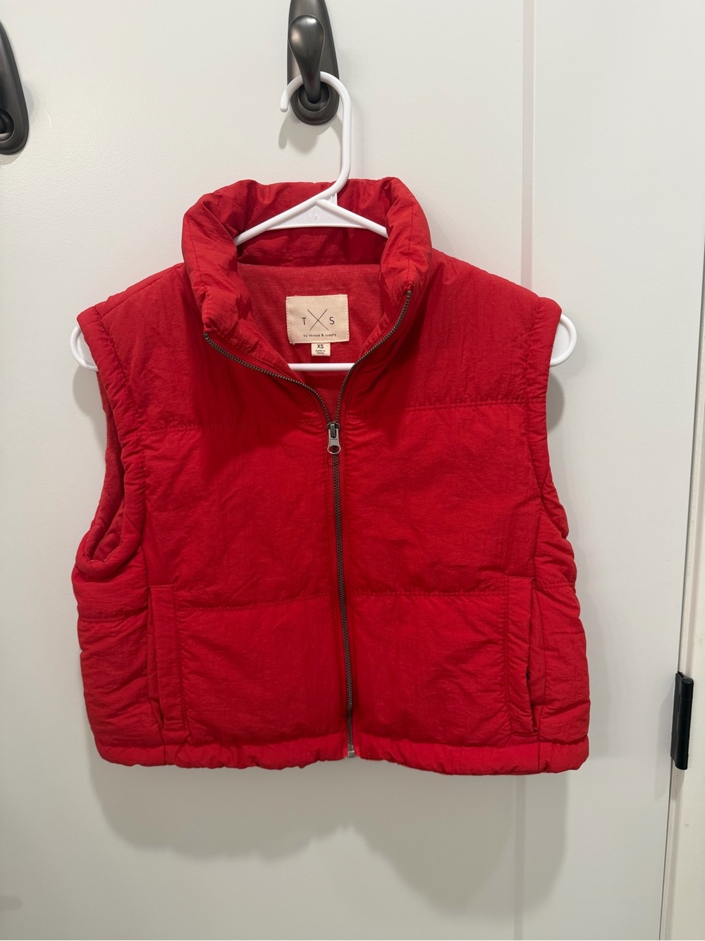 Thread & Supply Red Quilted Puffer Vest